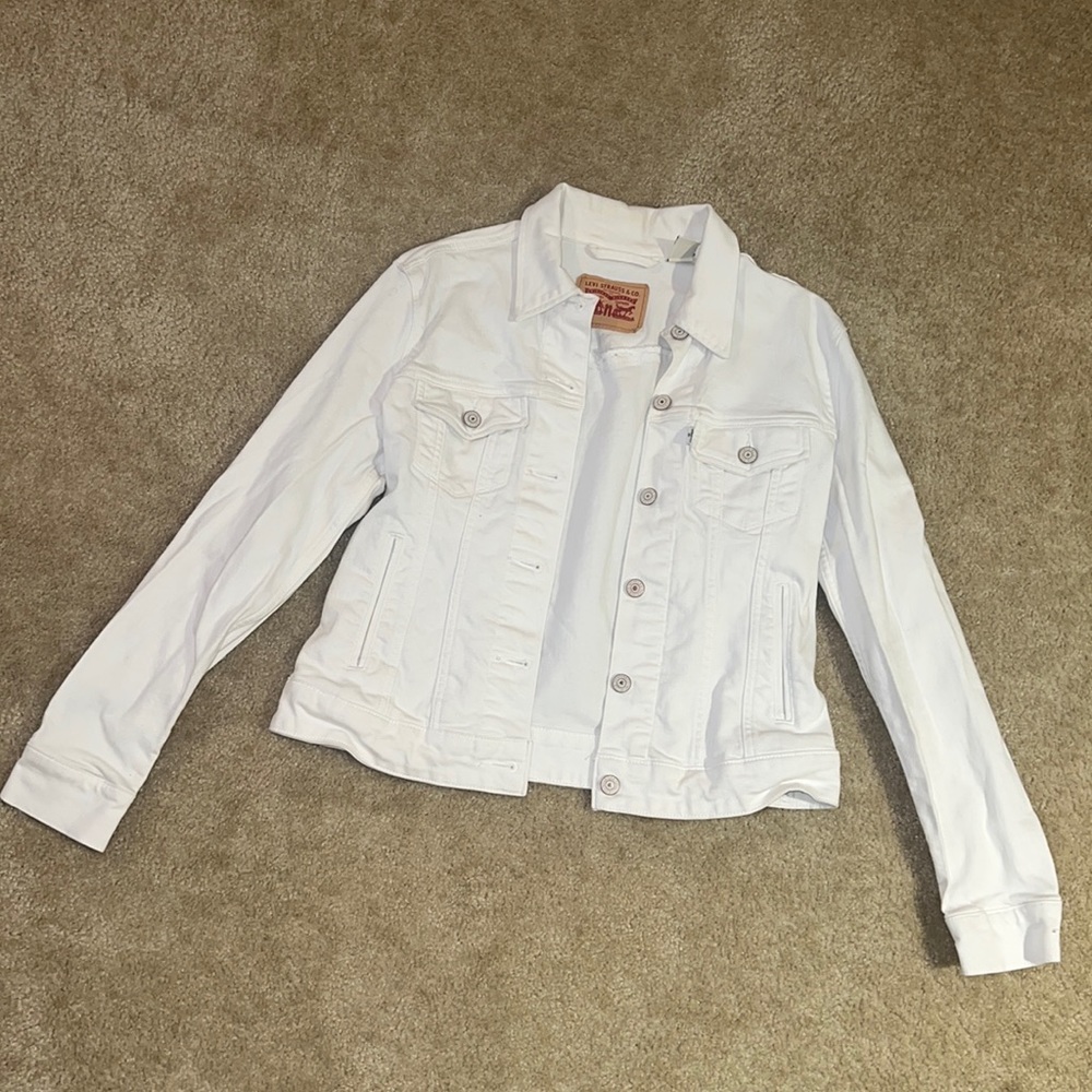 WHITE LEVI STRAUSS JEAN JACKET